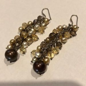 Brown Dangle Earrings